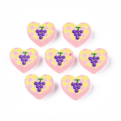 Autumn Theme Transparent Printed Acrylic Beads MACR-S373-124-H09-1