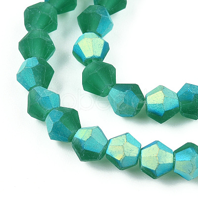 Imitate Austrian Crystal Bicone Frosted Glass Beads Strands LS-EGLA-A039-T2mm-MB10-1