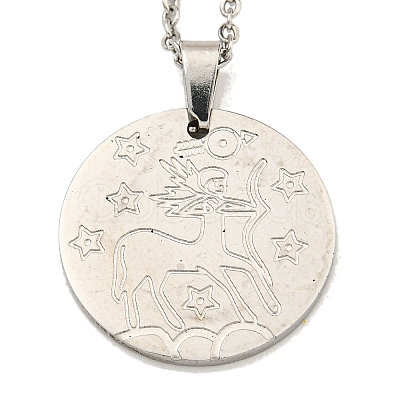 Non-Tarnish Constellation Pendant Necklaces NJEW-S422-04P-09-1