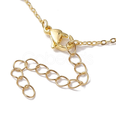 Glass Daisy Flower Beaded Necklace NJEW-JN04741-1