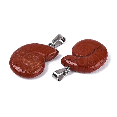 Natural Red Jasper Pendants G-Q601-45F-1