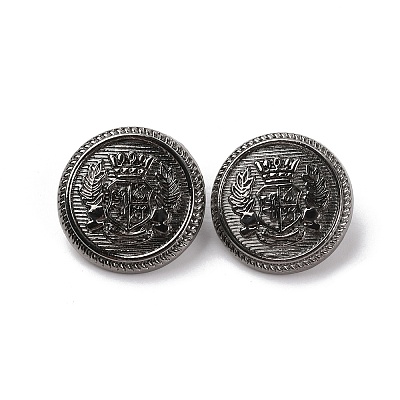 Alloy Shank Buttons BUTT-WH0027-15B-02-1