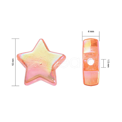 Eco-Friendly Transparent Acrylic Beads TACR-YW0001-01B-1