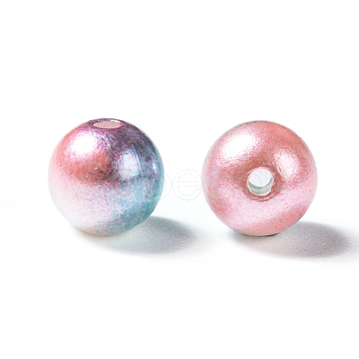 Rainbow ABS Plastic Imitation Pearl Beads OACR-Q174-4mm-M-1