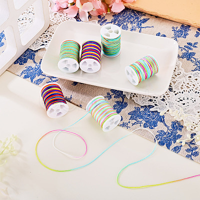 6Rolls 6 Styles Segment Dyed Polyester Thread NWIR-TA0001-47A-1