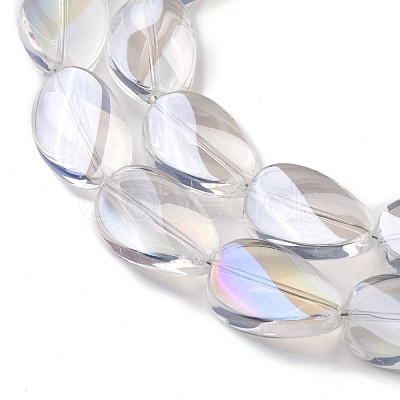Transparent Electroplate Glass Bead Strands EGLA-C001-AB02-1