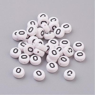 Acrylic Horizontal Hole Letter Beads X-PL37C9070-O-1