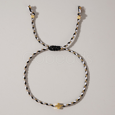 Mother's Day Adjustable Brass Bead Braided Bead Bracelets YE2550-8-1