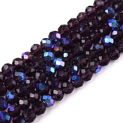Electroplate Glass Beads Strands EGLA-A044-T4mm-L15-1
