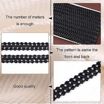 Braided PU Imitation Leather Ribbon OCOR-WH0074-88A-1