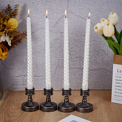 24Pcs Plastic Tall Candlestick Holder CAND-DR0001-01A-1