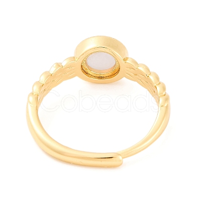 Round Natural Blue Lace Agate Adjustable Rings RJEW-Q817-03G-03-1