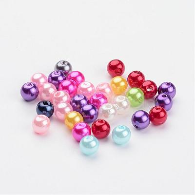 Mixed Acrylic Pearl Round Beads For DIY Jewelry and Bracelets X-PACR-6D-M-1