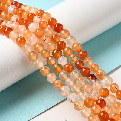 Natural Agate Beads Strands G-F417-01-6mm-1