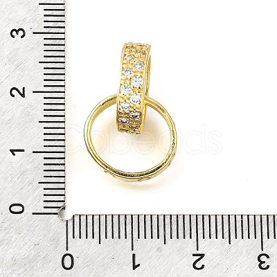 Brass Micro Pave Clear Cubic Zirconia Beads KK-V008-14B-G-1