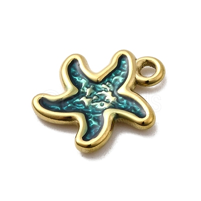 304 Stainless Steel Enamel Pendants STAS-I355-11G-01-1