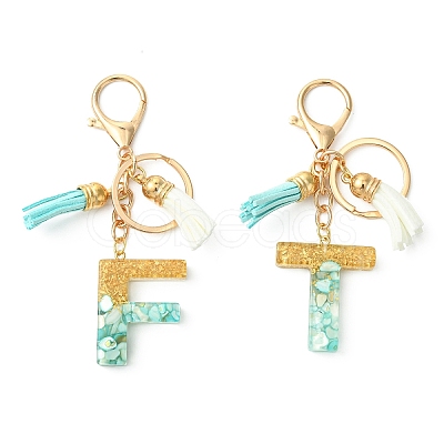 Transparent Epoxy Resin Pendant Keychains KEYC-FS00022-05-1