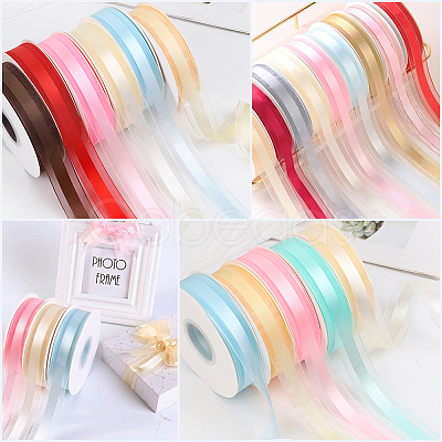 1Roll Solid Color Organza Ribbons ORIB-CY0001-02B-1