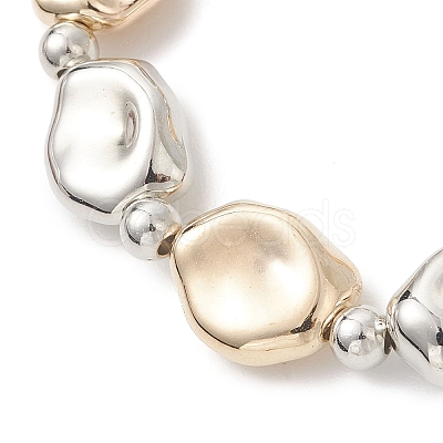 3Pcs CCB Plastic Nuggets Beaded Stretch Bracelets for Women Men BJEW-JB13303-1
