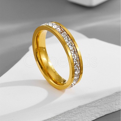 304 Stainless Steel Crystal Rhinestone Finger Rings FS-WG432ED-01-1