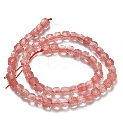 Cherry Quartz Glass Beads Strands G-H078-C23-01-1
