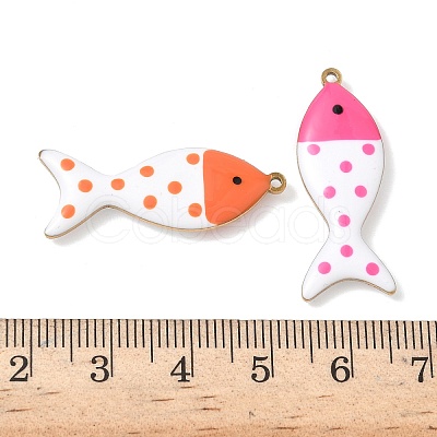 201 Stainless Steel Enamel Pendants STAS-C138-02B-G-1