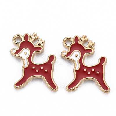 Alloy Enamel Pendants ENAM-S126-062B-NR-1