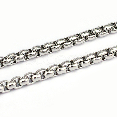 Tarnish Resistant 304 Stainless Steel Box Chains CHS-L001-29-3.5mm-1