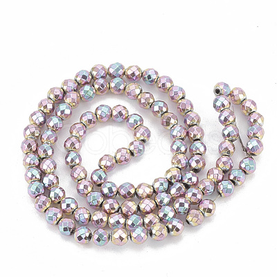 Electroplate Non-magnetic Synthetic Hematite Beads Strands G-N0318-30-D-1