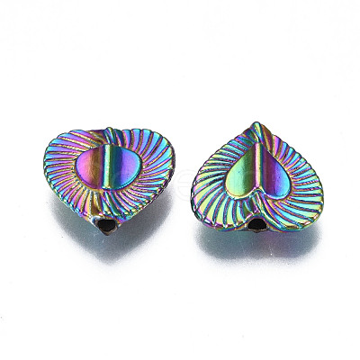 Rack Plating Rainbow Color Alloy Beads PALLOY-S180-356-1