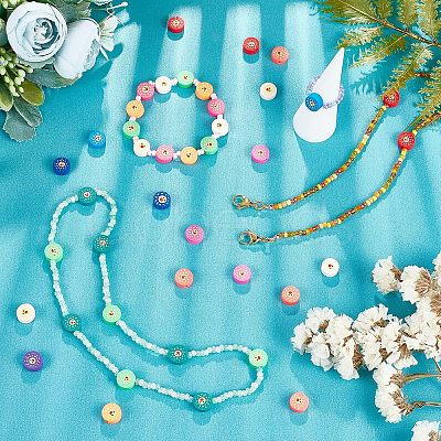 5 Strands Handmade Polymer Clay Beads Strands CLAY-NB0001-46-1