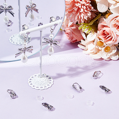 40Pcs 304 Stainless Steel Clip-on Earring Findings STAS-SP0001-23P-1
