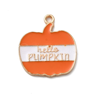 Thanksgiving Day Golden Tone Alloy Enamel Pendants LS-ENAM-M002-02F-G-1