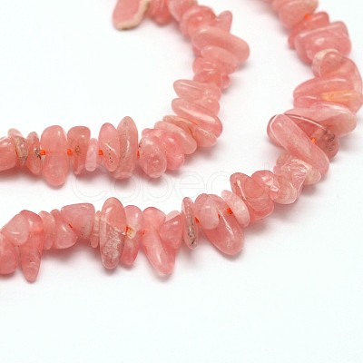 Chips Natural Rhodochrosite Beads Strands G-N0164-22-1