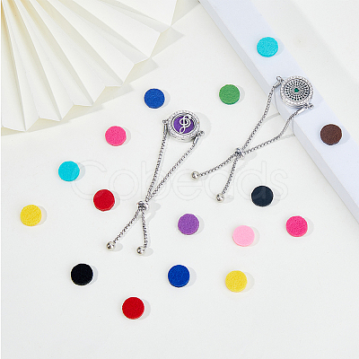 2Sets 2 Styles 316 Surgical Stainless Steel Rhinestone Diffuser Locket Slider Bracelets BJEW-FI0001-84A-1
