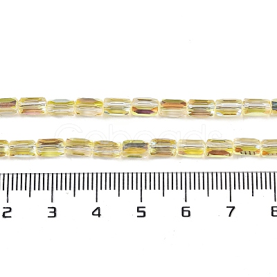 Electroplate Glass Beads Strands GLAA-Q101-02A-HP01-1