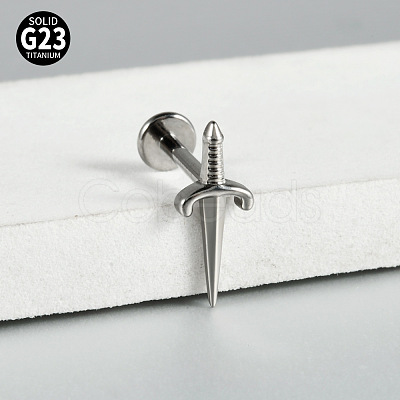 Sword G23 Titanium Cartilage Earrings WG0CACB-15-1