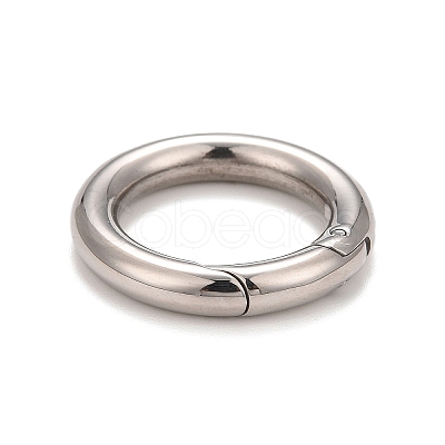 Non-Tarnish 304 Stainless Steel Spring Gate Rings X-STAS-M296-01P-D-1