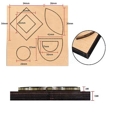 Wood Cutting Dies DIY-WH0169-23-1