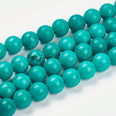 Natural Magnesite Beads Strands G-K205-02-8mm-1