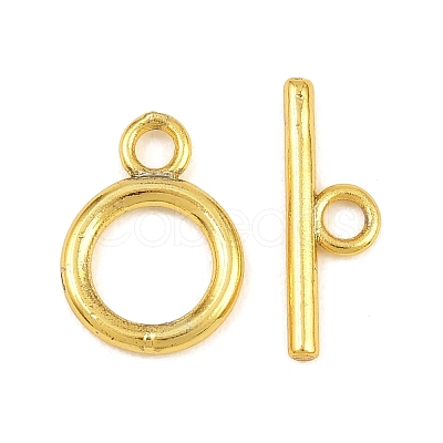 Ring Brass Toggle Clasps KK-G548-33G-1