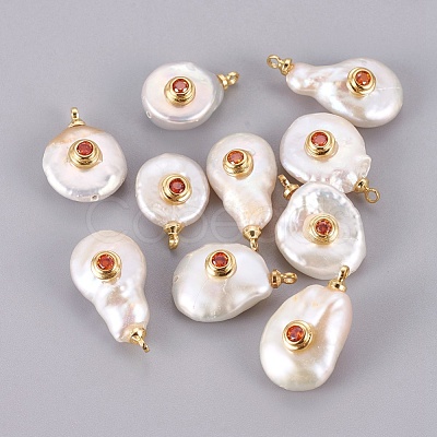 Natural Cultured Freshwater Pearl Pendants PEAR-F008-31G-01-1