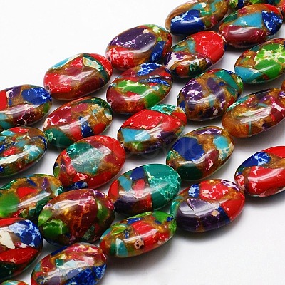 Synthetic Imperial Jasper Bead Strands G-I099-05D-1