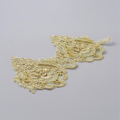 Sparkle Embroidery Polyester Ribbon OCOR-WH0060-29-1