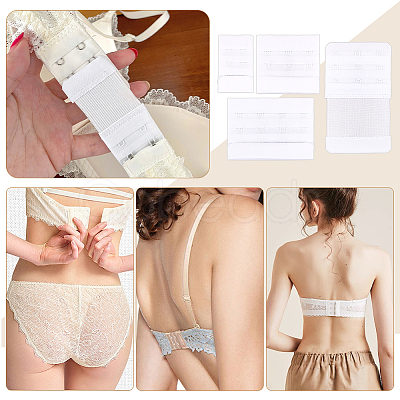 BENECREAT Nylon Women's 3 Rows x 2/3/4 Hooks Underwear Bra Extenders FIND-BC0004-28-1