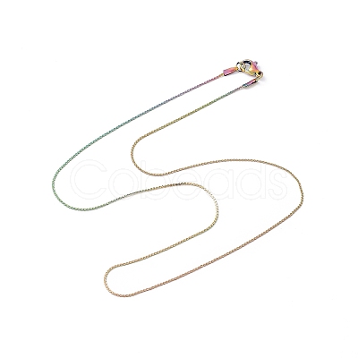 Ion Plating(IP) 304 Stainless Steel Serpentine Chain Necklace for Men Women NJEW-G076-01B-M-1
