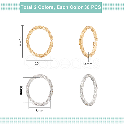 60Pcs 2 Colors 304 Stainless Steel Quick Link Connectors FIND-UN0003-83-1