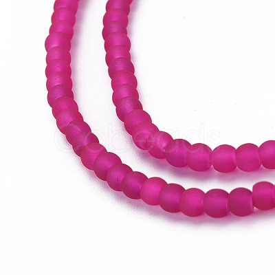 Baking Paint Transparent Glass Bead Strands X-GLAA-S031-4mm-39-1