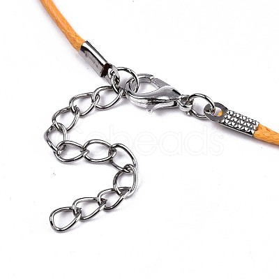 Waxed Cotton Cord Necklace Making MAK-S034-023-1