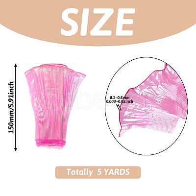5 Yards Polyester Ruffled Ribbon OCOR-TA0001-60C-1